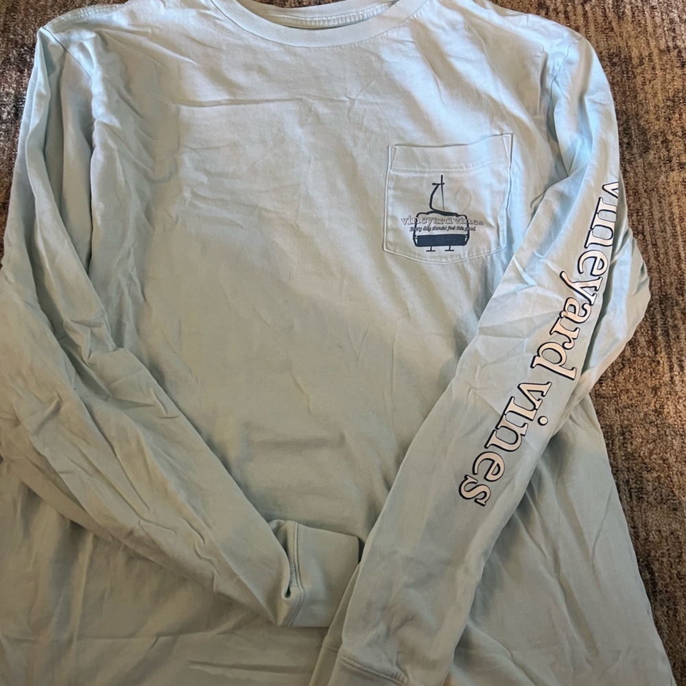 Vineyard Vines Men's Sky Blue Long Sleeve Tee